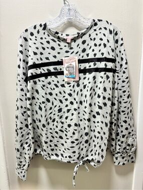 Woman’s XL Pajama Set Brushed Brand Super Soft Black & Gray MSRP $68 New Tags